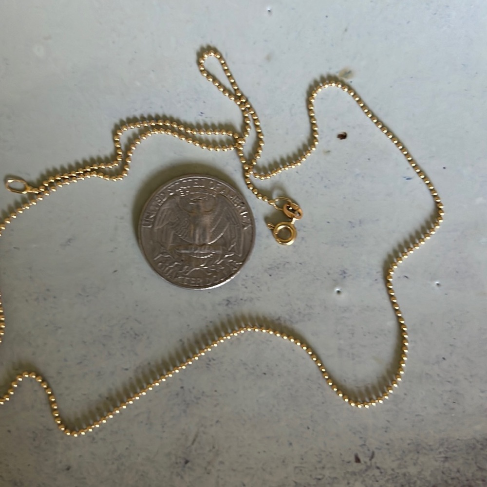 14kt. gold small bead necklace